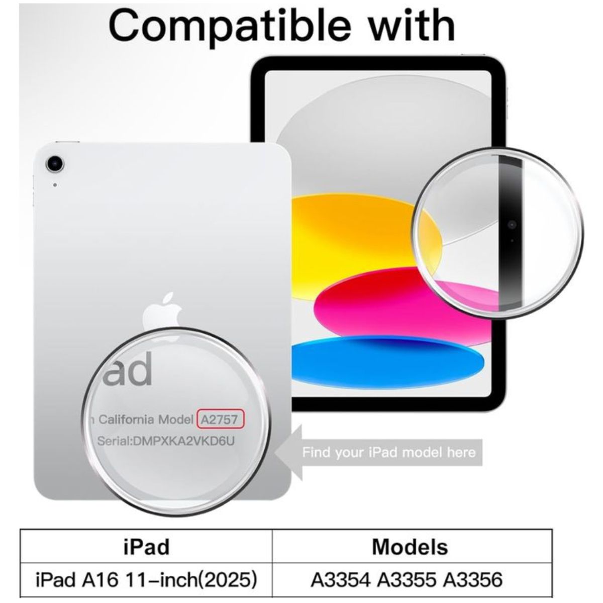 GENERICO - Funda Para iPad 11 A16 2025 + Teclado Touchpad Español