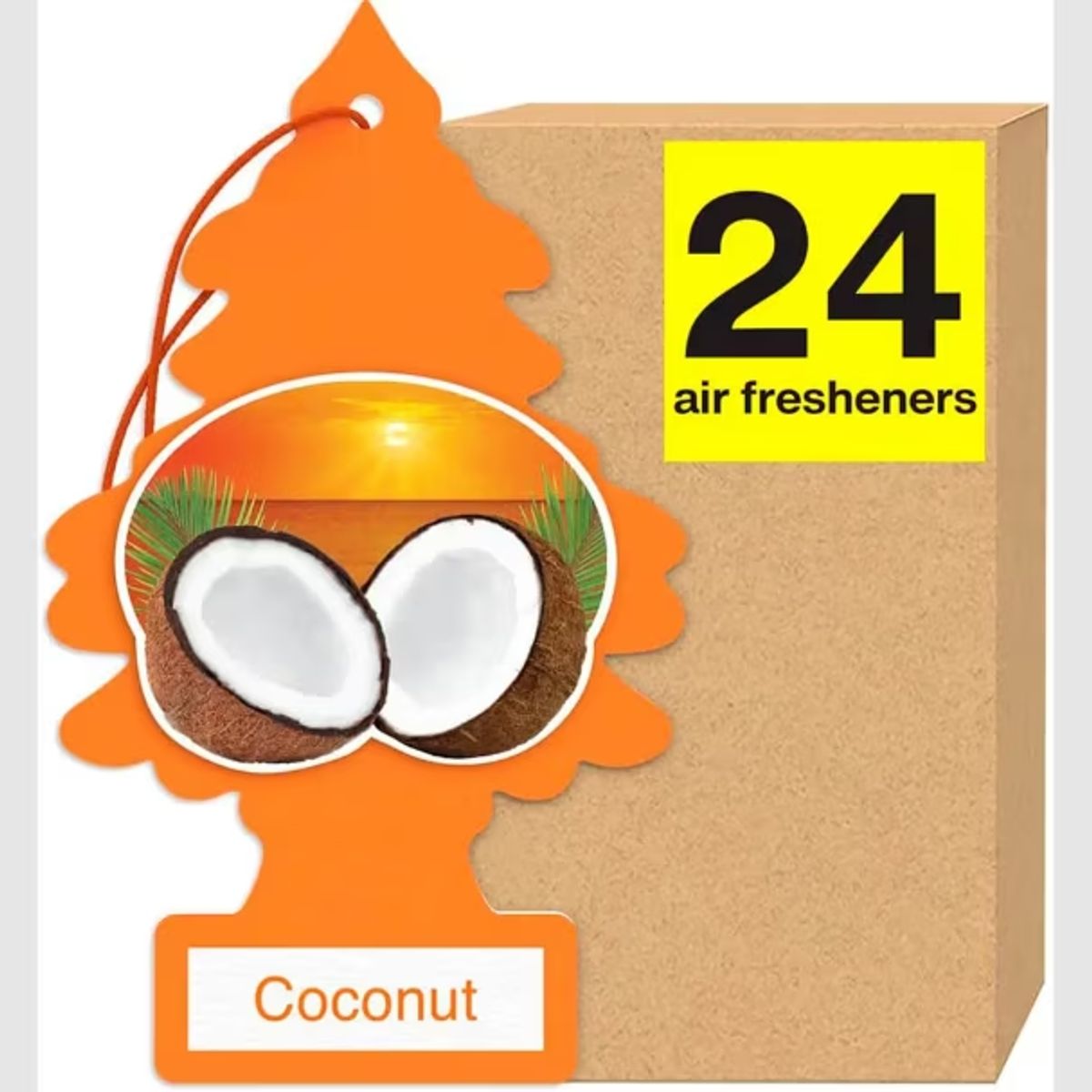 Pack 24 Pinos Aromatizantes Little Trees Aroma Coco/Coconut, marca LITTLE TREES - Foto Principal