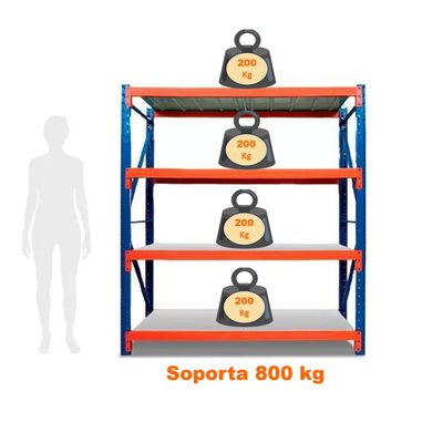 Imagen 2 del producto Estante Metálico Rack Industrial Bodega Repisas 200x200x60cm