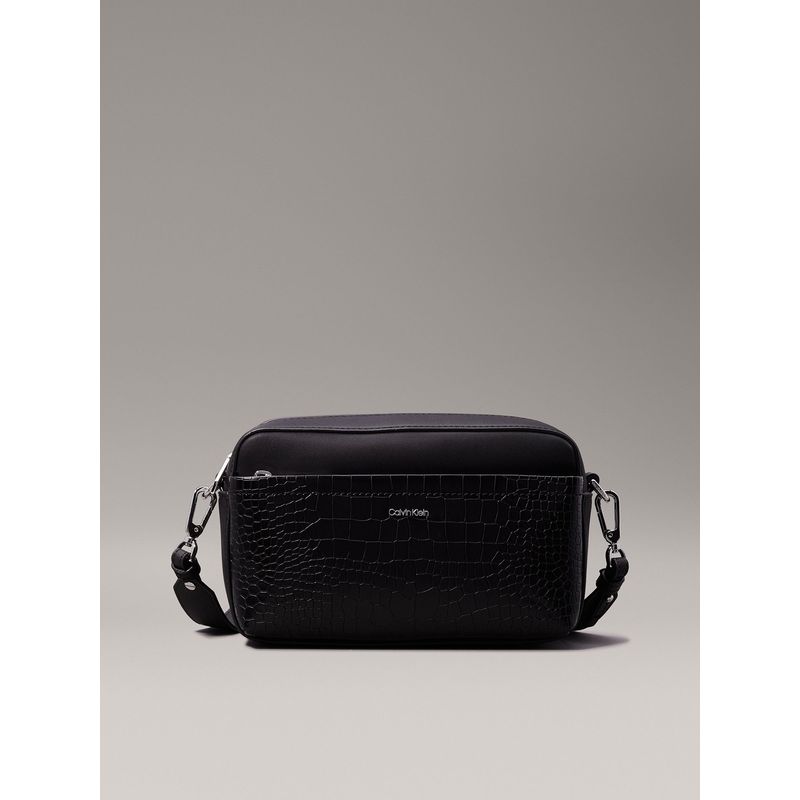 CALVIN KLEIN - Bandolera Ck Must Croco Negro Calvin Klein