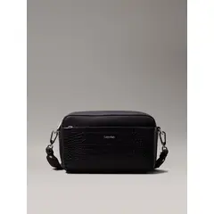 CALVIN KLEIN - Bandolera Ck Must Croco Negro