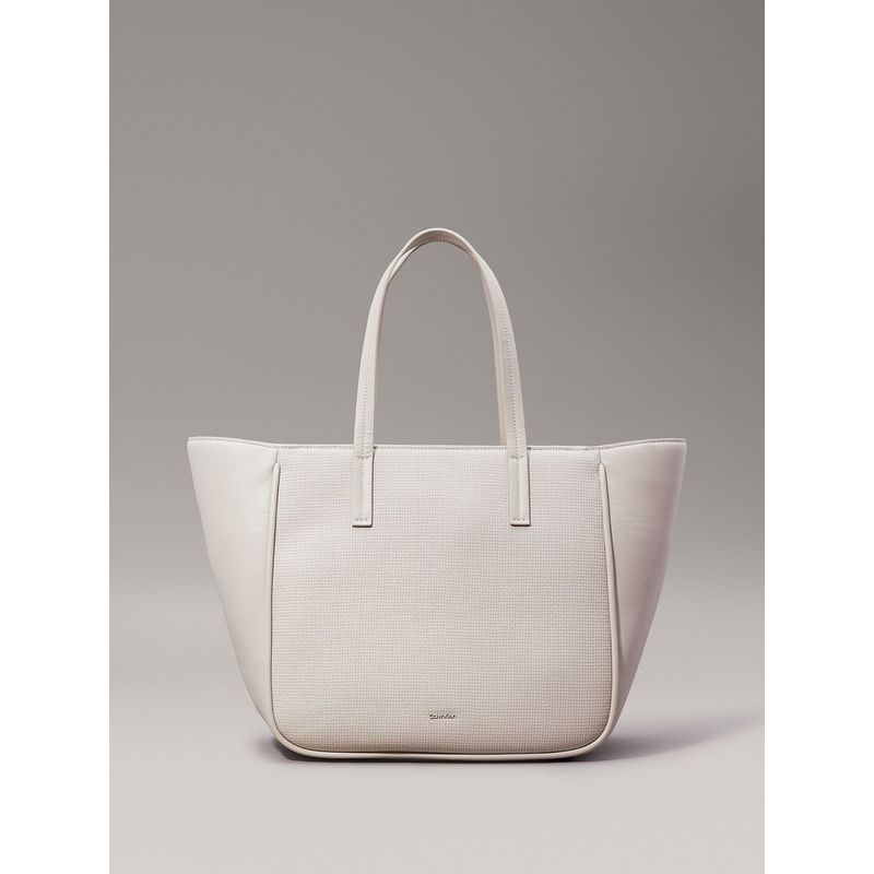 CALVIN KLEIN - Cartera Shopper Ck Refine Beige Calvin Klein