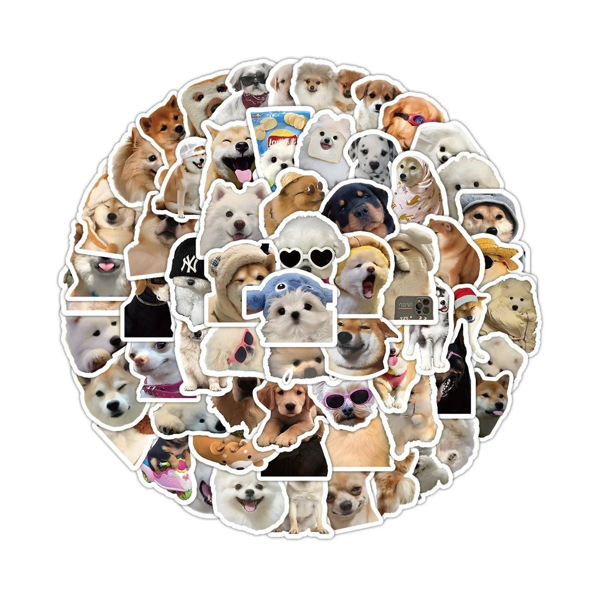 GENERICO - Pack Sticker pegatinas divertidos Perros Memes