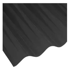 DVP - Polionda Acanalado Negro Mate 0,7x0,81x3,66m