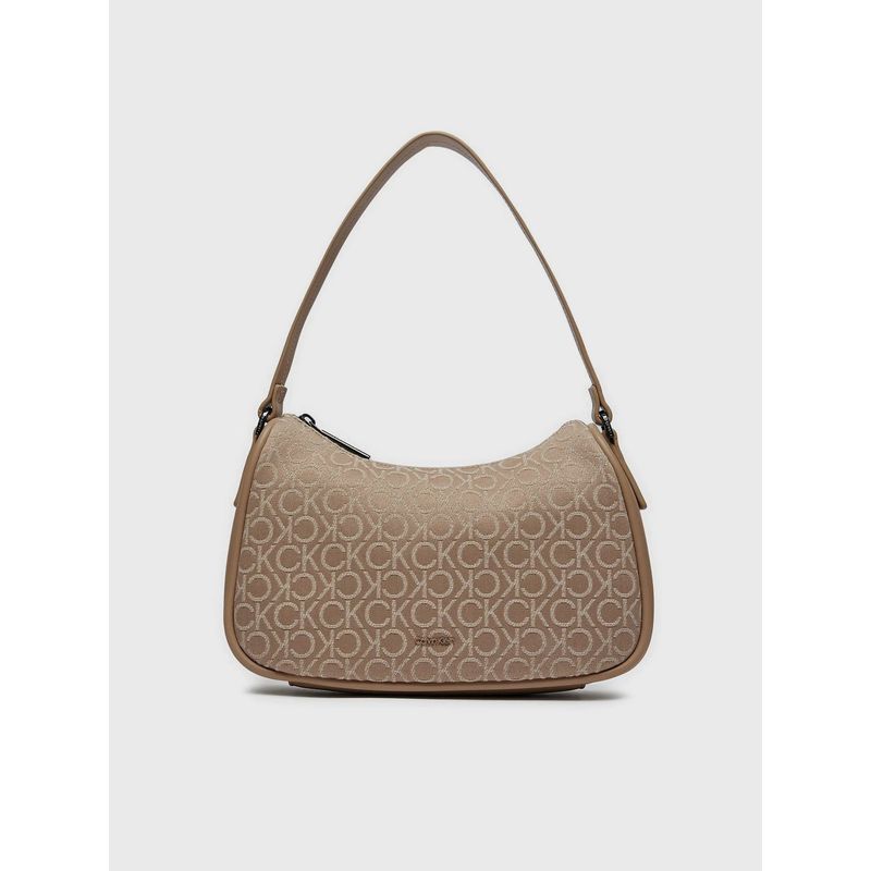 CALVIN KLEIN - Cartera Ck Refine Jacquard Beige Calvin Klein