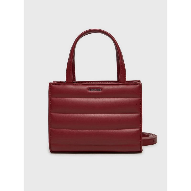 CALVIN KLEIN - Cartera Mini Tote Line Quilt Rojo Calvin Klein