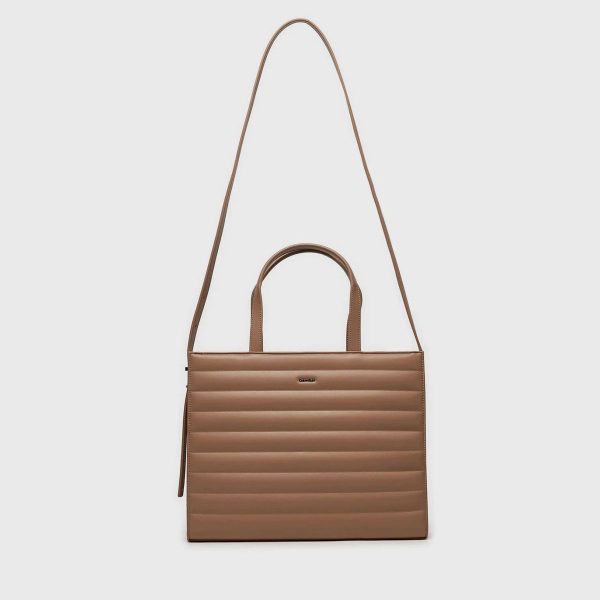 CALVIN KLEIN - Cartera Tote Line Quilt Beige Calvin Klein