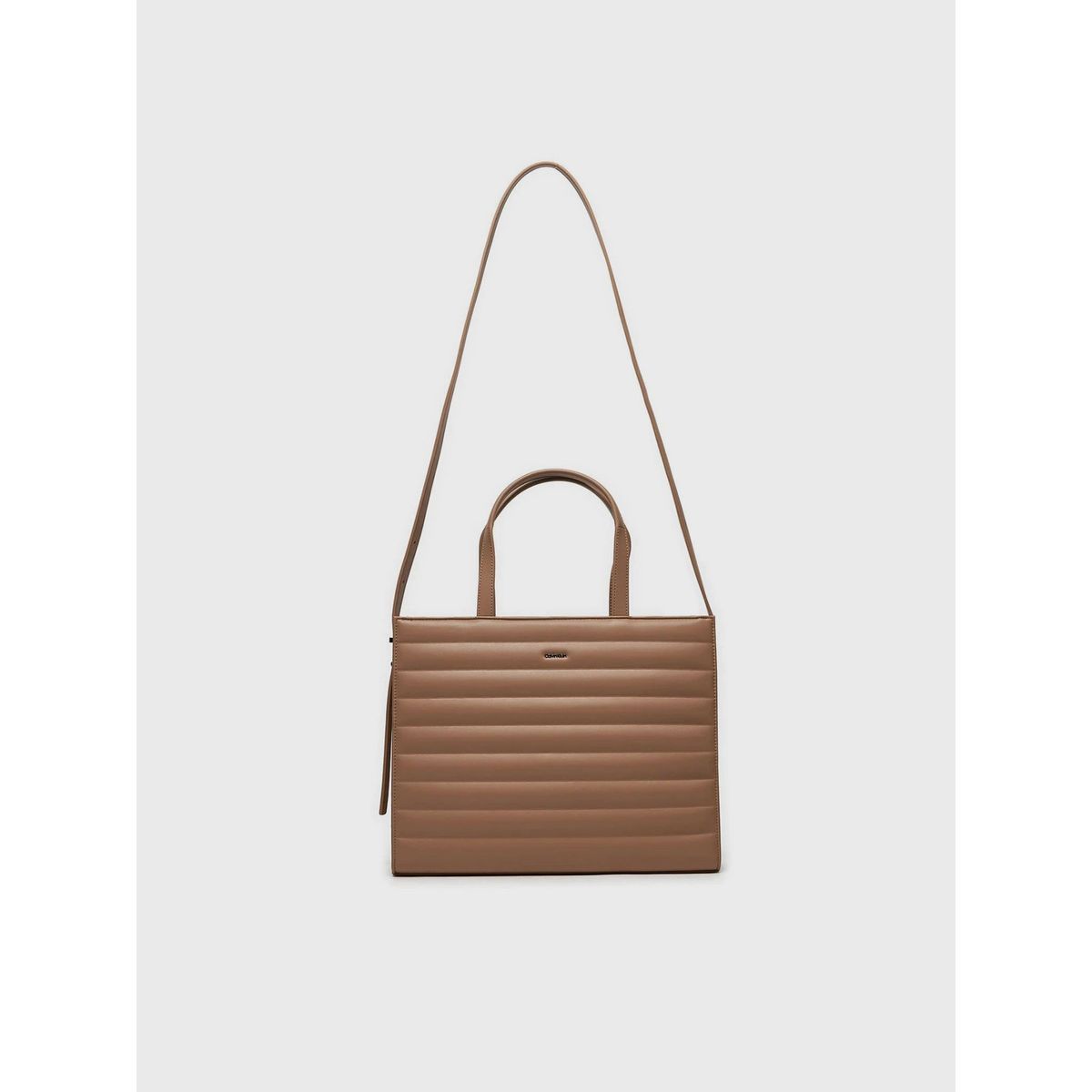 CALVIN KLEIN - Cartera Tote Line Quilt Beige Calvin Klein
