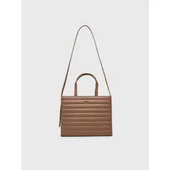 CALVIN KLEIN - Cartera Tote Line Quilt Beige