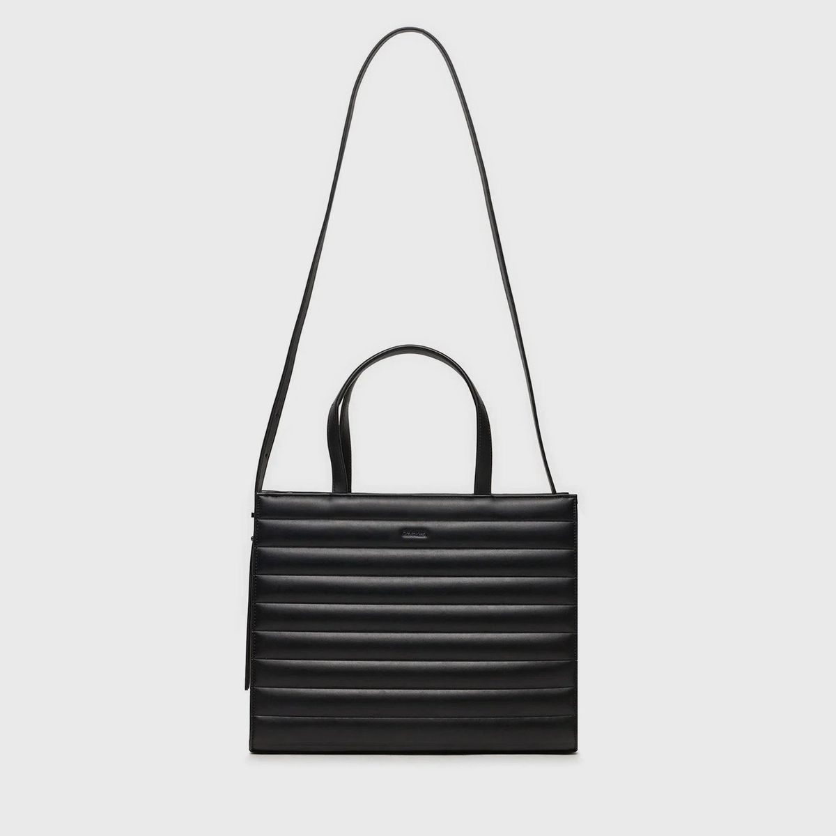 CALVIN KLEIN - Cartera Tote Line Quilt Negro Calvin Klein