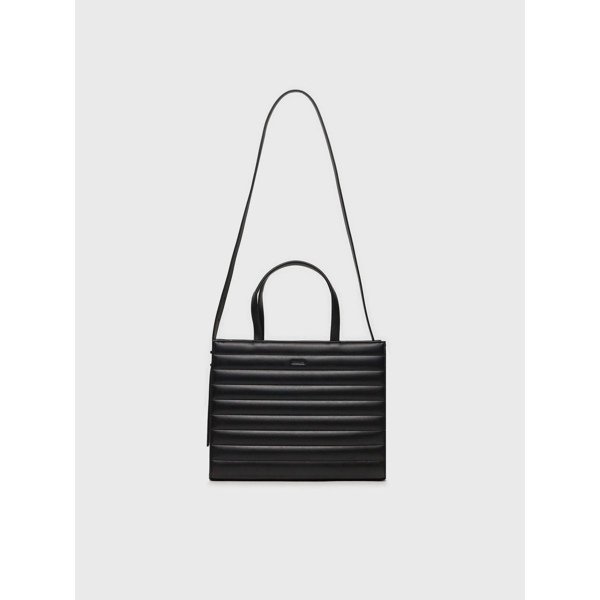 CALVIN KLEIN - Cartera Tote Line Quilt Negro Calvin Klein