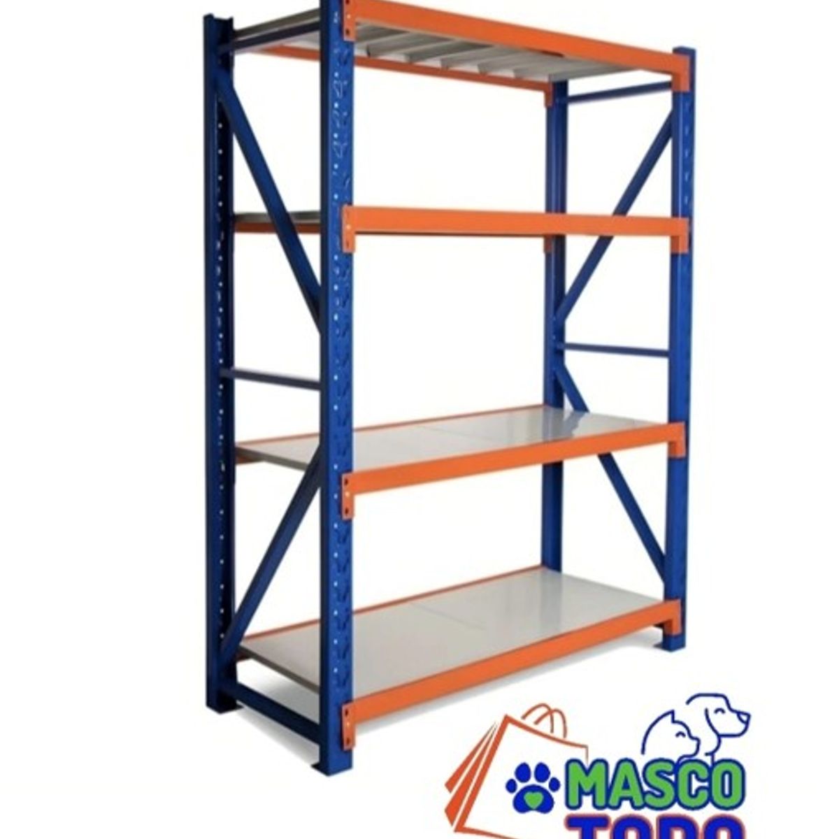 MASCO TODO - Estante Metálico Rack Industrial Bodega Repisas 150x200x50cm