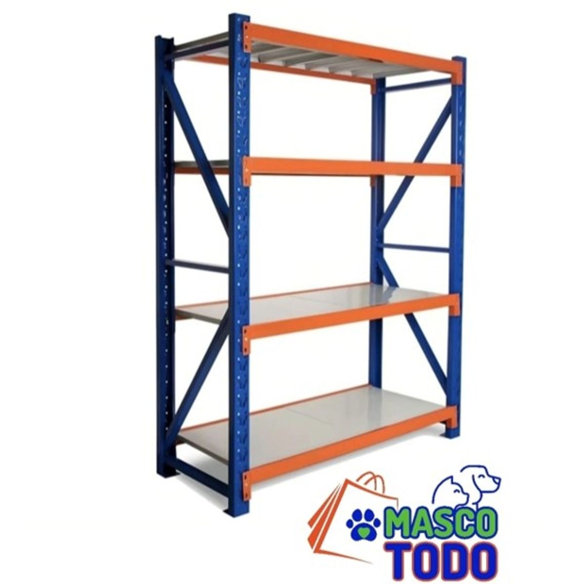 MASCO TODO - Estante Metálico Rack Industrial Bodega Repisas 150x200x50cm