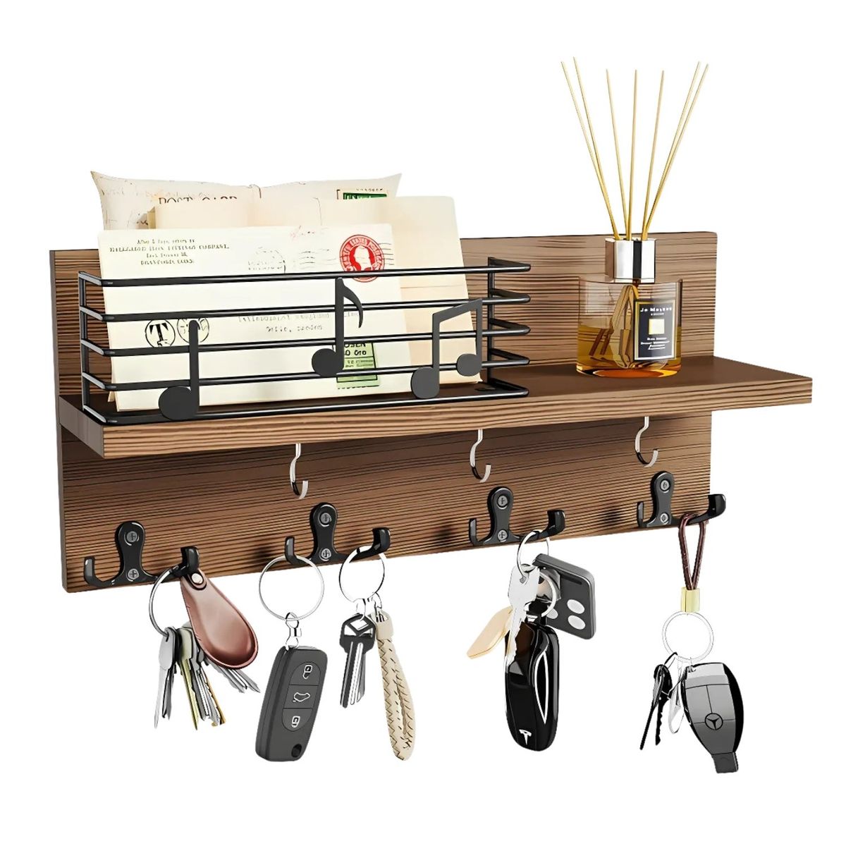 CRUSEC - Portallaves De Madera Colgador Soporte Llaves Pared