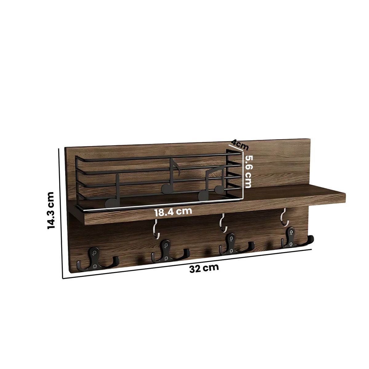 CRUSEC - Portallaves De Madera Colgador Soporte Llaves Pared