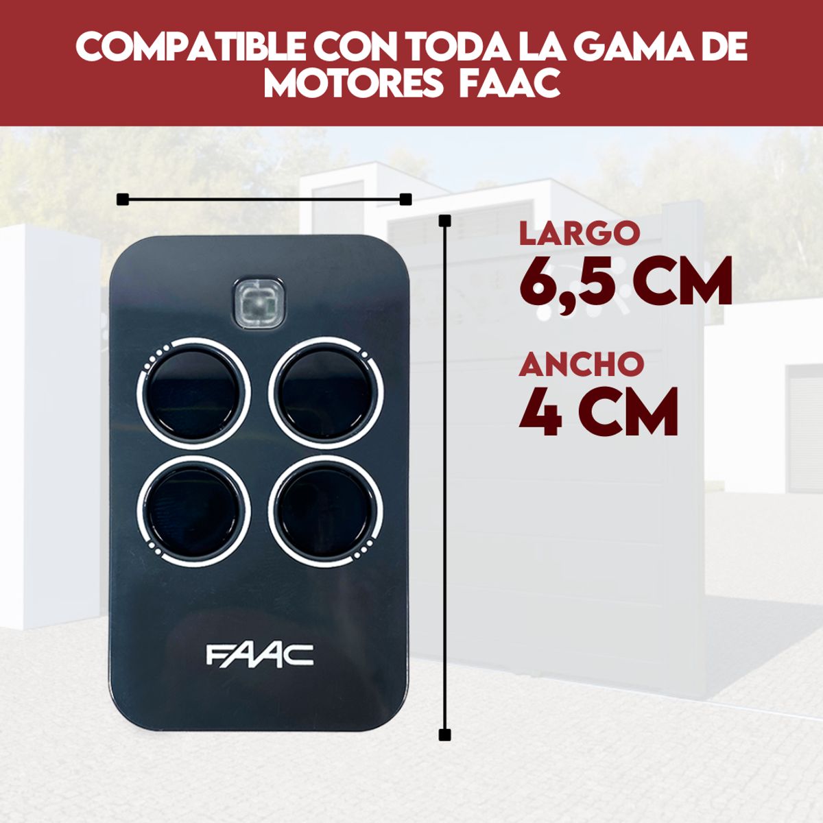 FAAC - Control Remoto Faac 4 Canales