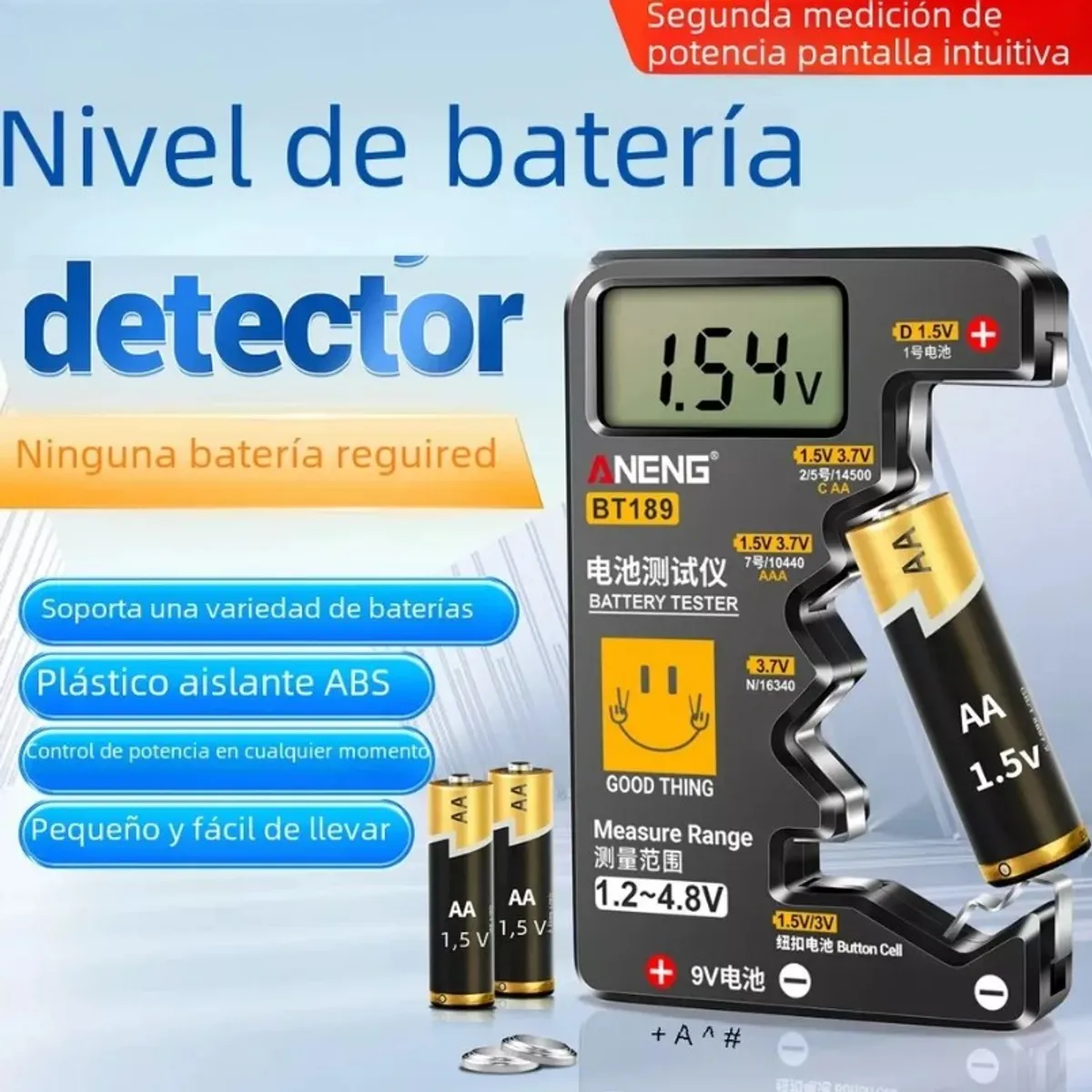 GENERICO - Multímetro Tester Medidor Probador Pila Batería Universal