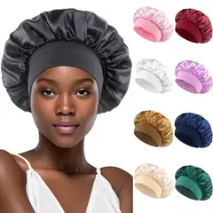 GENERICO - Gorro Satin Cabello Liso Y Rizado Evita Frizz Y Enredo
