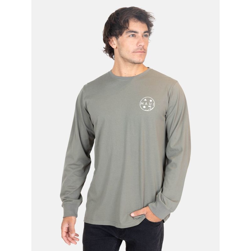 MAUI AND SONS - Polera ML Spray Verde Hombre Maui And Sons - Verde