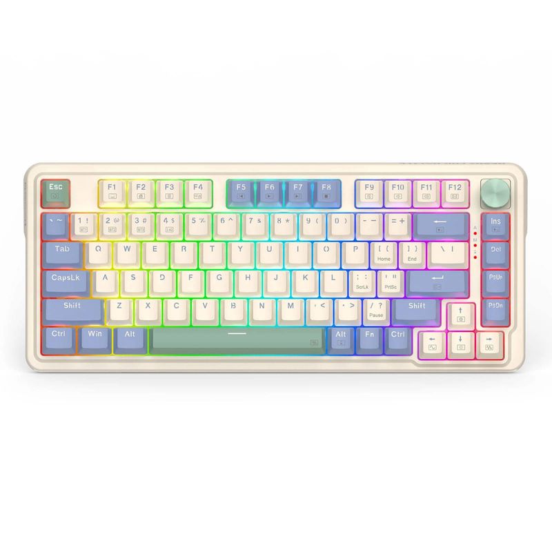 REDRAGON - Teclado Gamer Redragon Ucal Pro K673 RGB Red Switch Blanco en Español