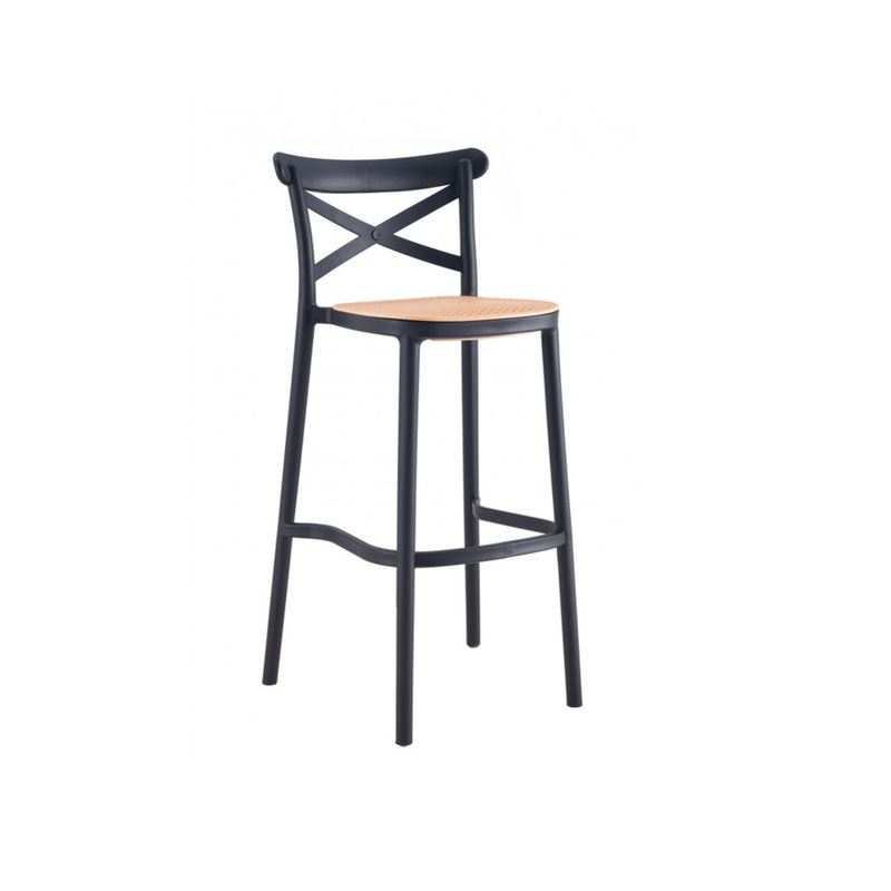 GENERICO - Taburete piso de Bar Sena 75 cm Polipropileno - Negro