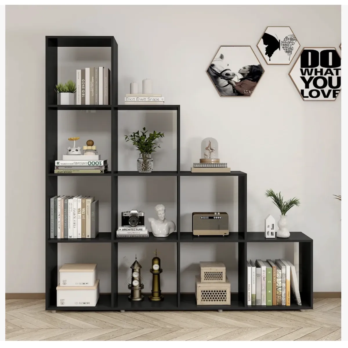 HOMER DESIGN - Organizador Repisa Estante Living Librero 70x24x159cm