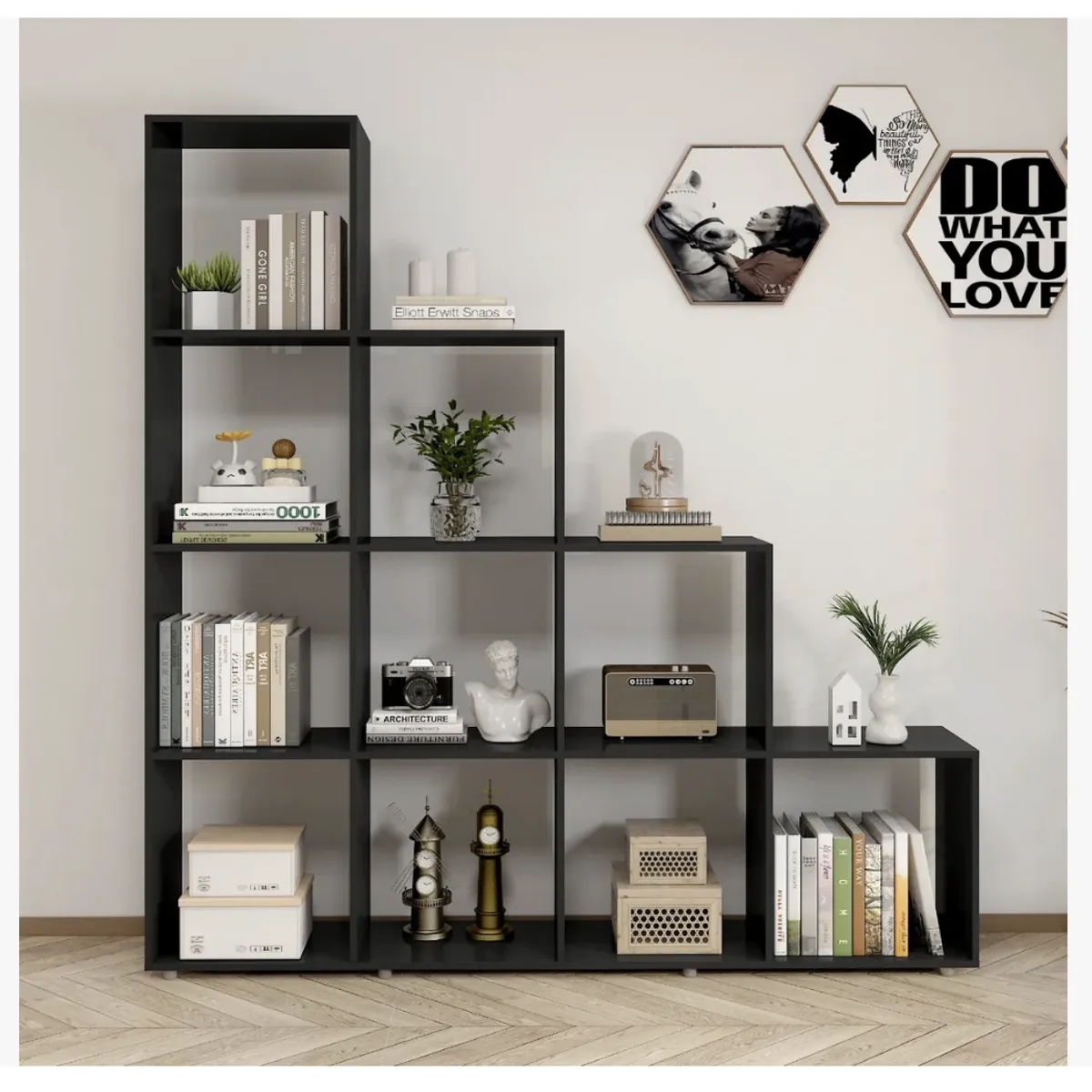 HOMER DESIGN - Organizador Repisa Estante Living Librero 70x24x159cm