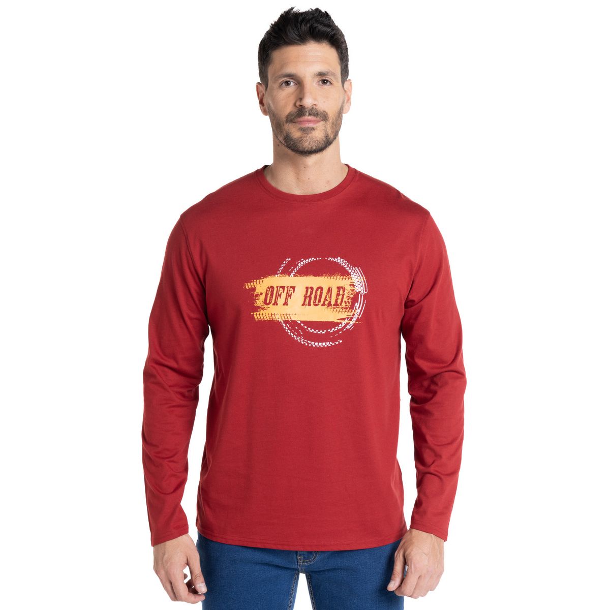 KOTTING - POLERA MANGA LARGA JERSEY ESTAMPADO FRONT KOTTING