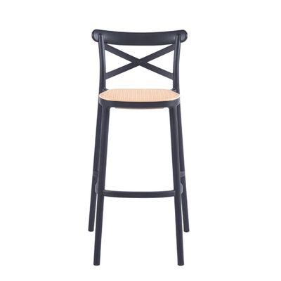 Imagen 2 del producto Pack 2 Taburete piso de Bar Sena 75 cm Polipropileno - Negro