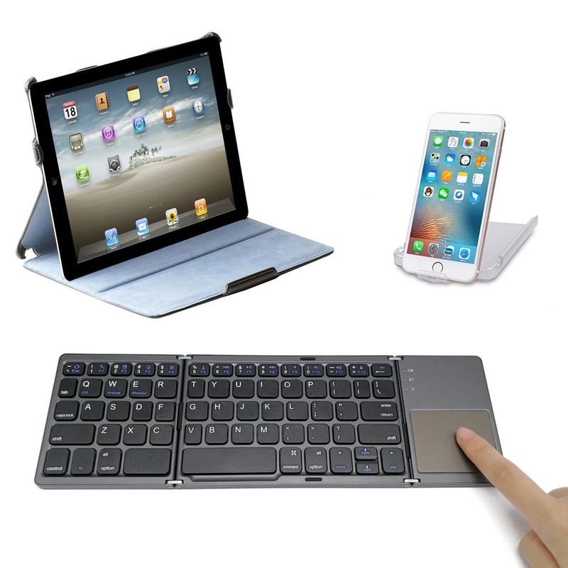 GENERICO - Mini Teclado Inalámbrico Plegable Pad Táctil Español Letra Ñ