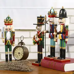 TIOZONEY - 4 Marionetas De Soldado Cascanueces Navideñas 30CM