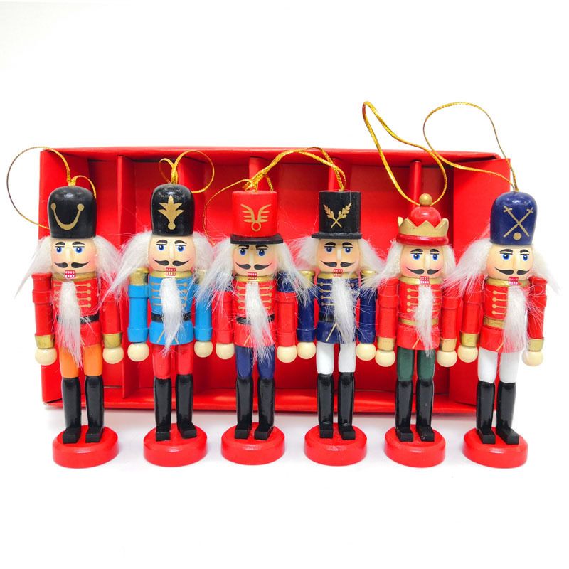 TIOZONEY - 6 Marionetas De Soldado Cascanueces Navideñas 12CM