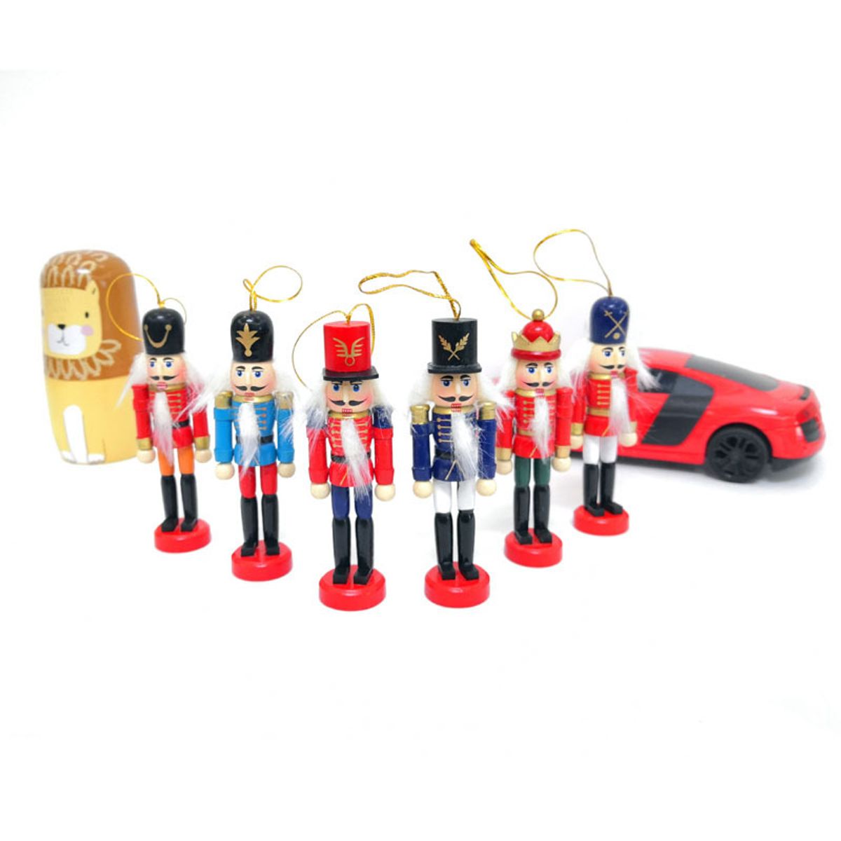 TIOZONEY - 6 Marionetas De Soldado Cascanueces Navideñas 12CM