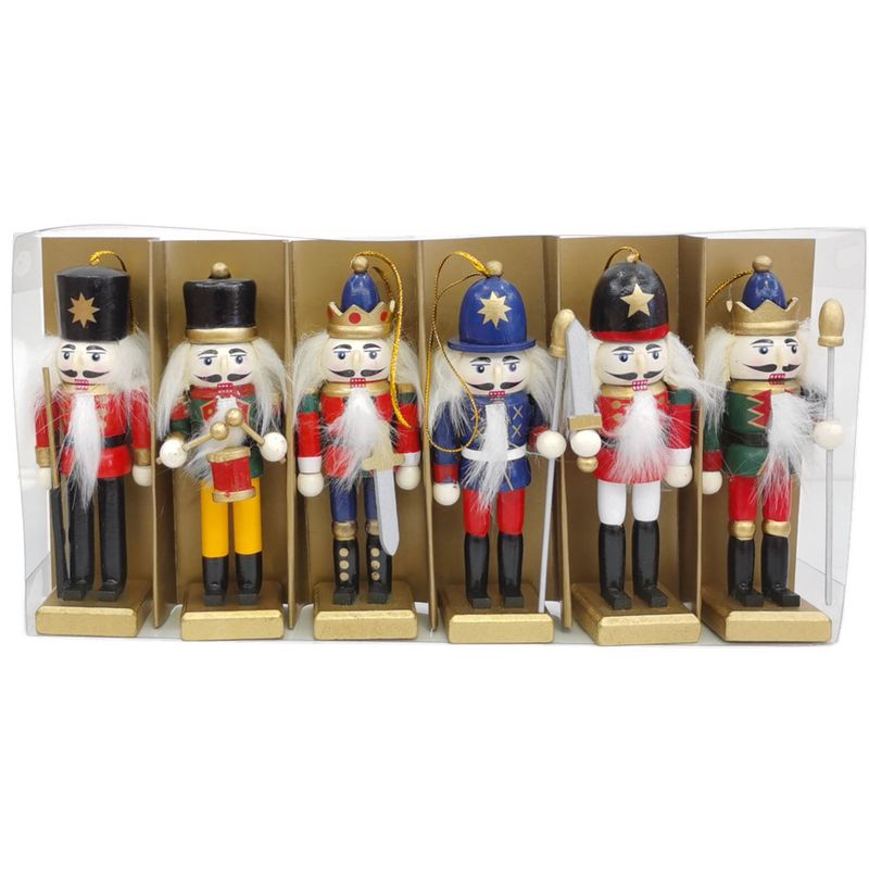 TIOZONEY - 6 Marionetas De Soldado Cascanueces Navideñas 12CM