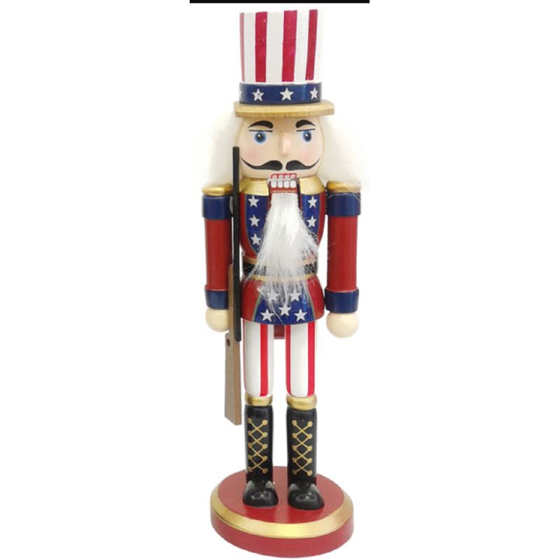 TIOZONEY - Adornos De Cascanueces De Madera 25CM