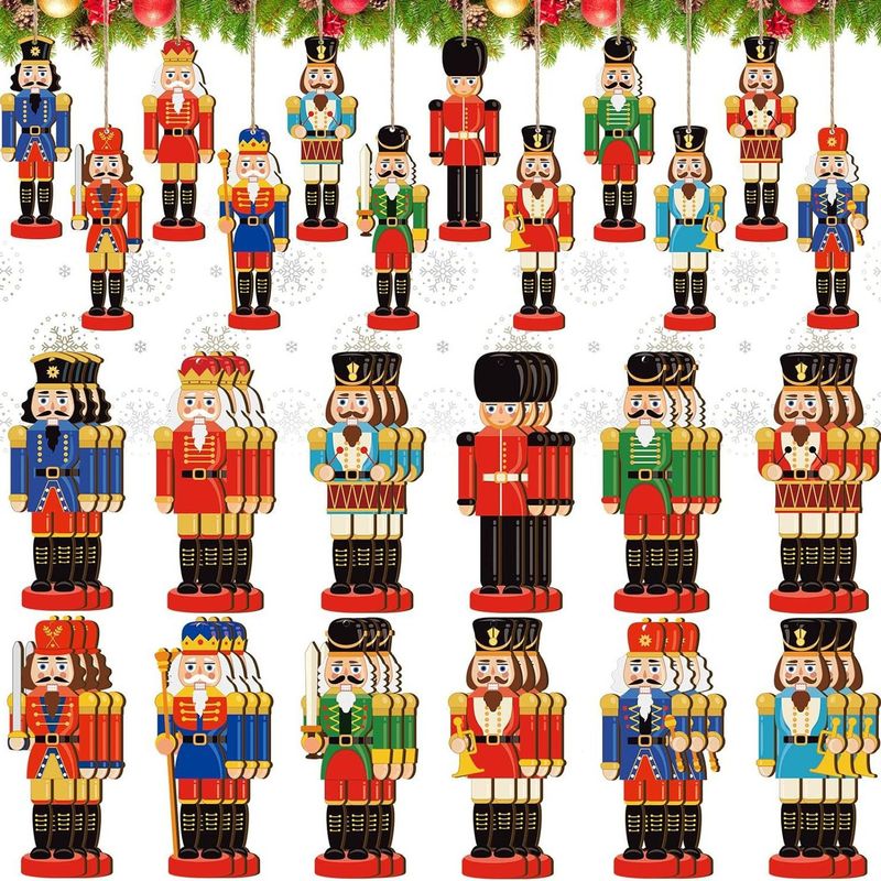 TIOZONEY - 36 Marionetas De Soldado Cascanueces Navideñas 13CM
