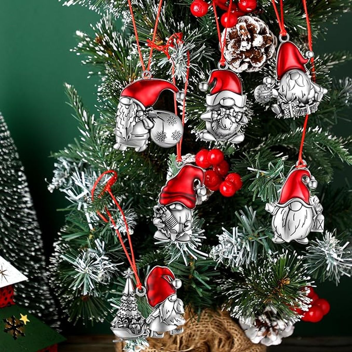 TIOZONEY - 6pcs Juego de adornos de Navidad