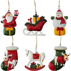 TIOZONEY - 6pcs Juego de adornos de Navidad