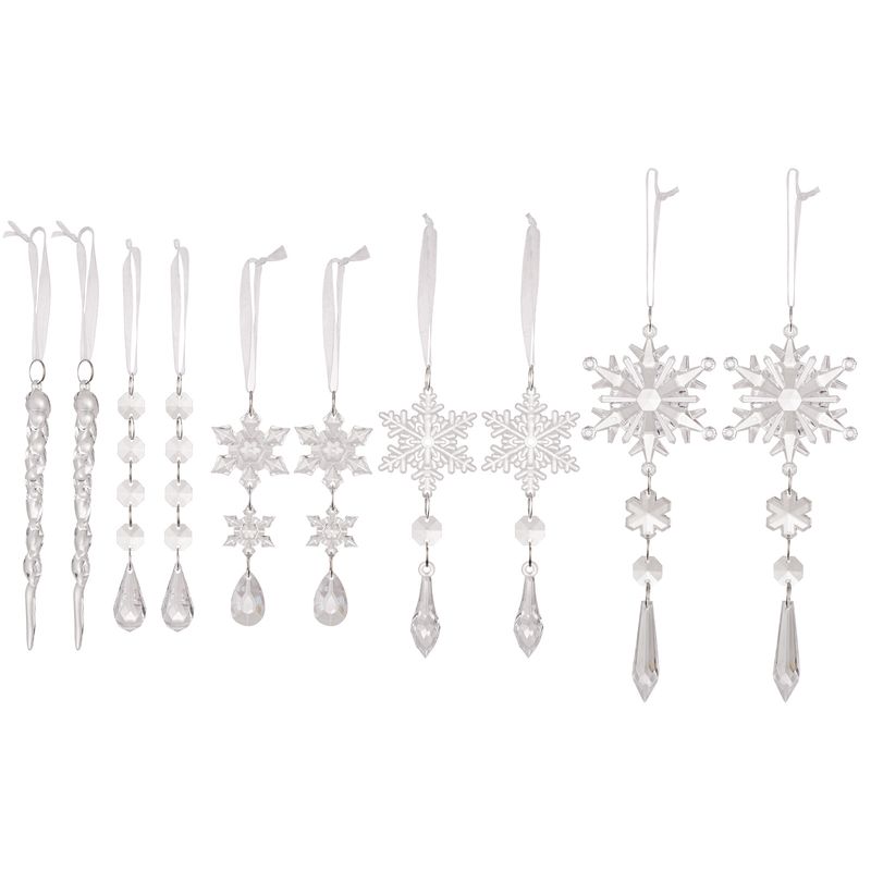 TIOZONEY - 20pcs decoraciones navideñas de cristal