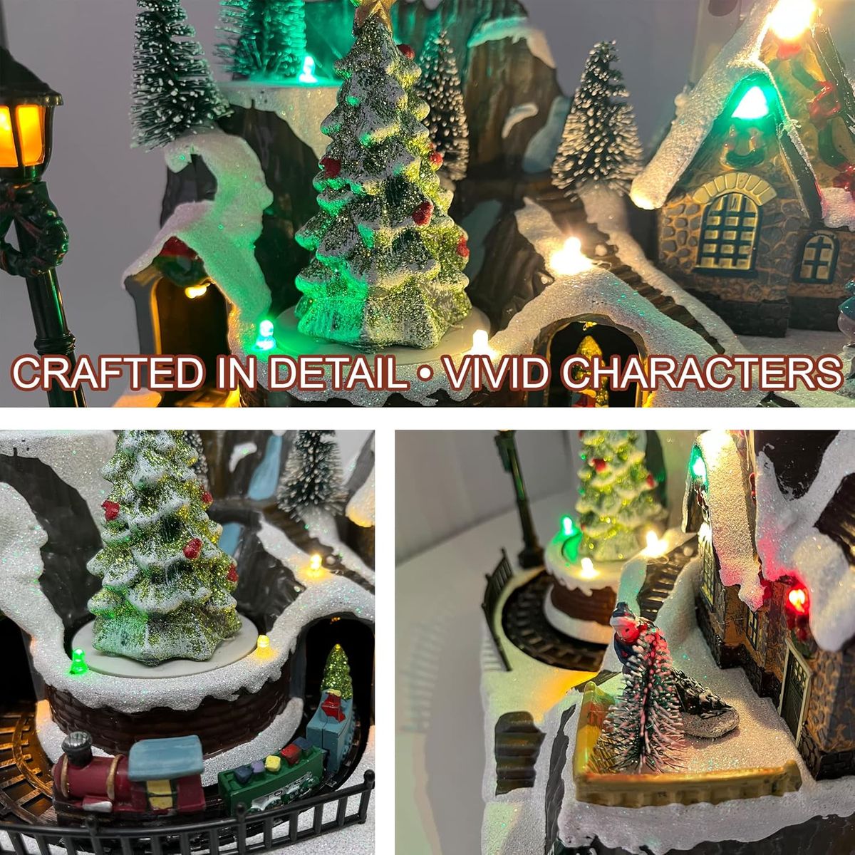 TIOZONEY - Caja de música navideña giratoria