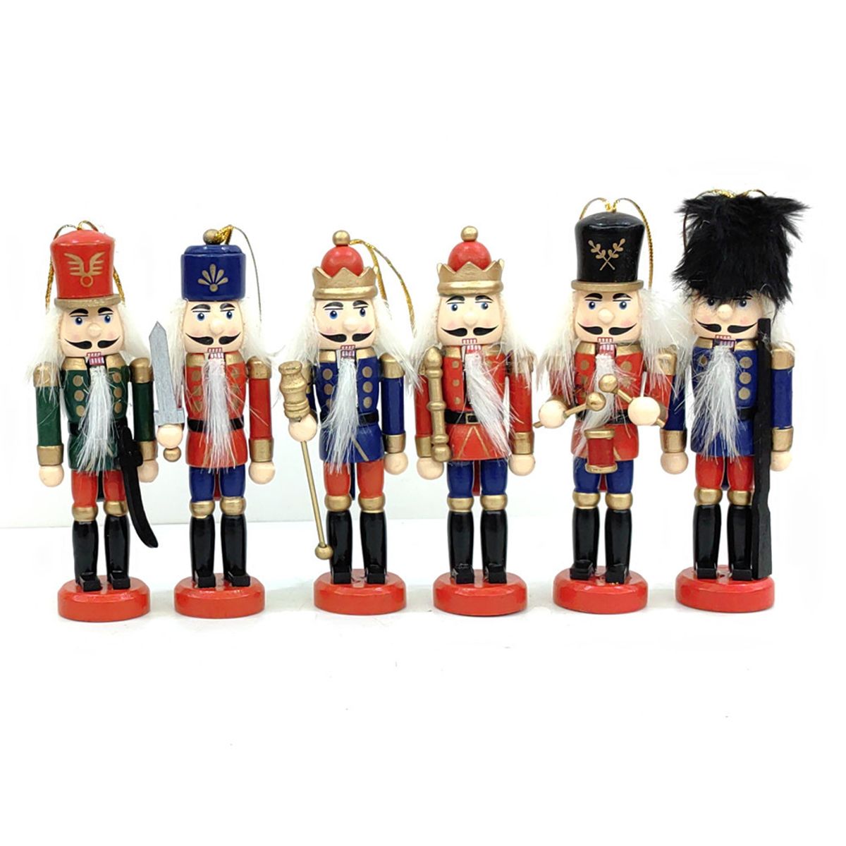 TIOZONEY - 6 Marionetas De Soldado Cascanueces Navideñas 12CM