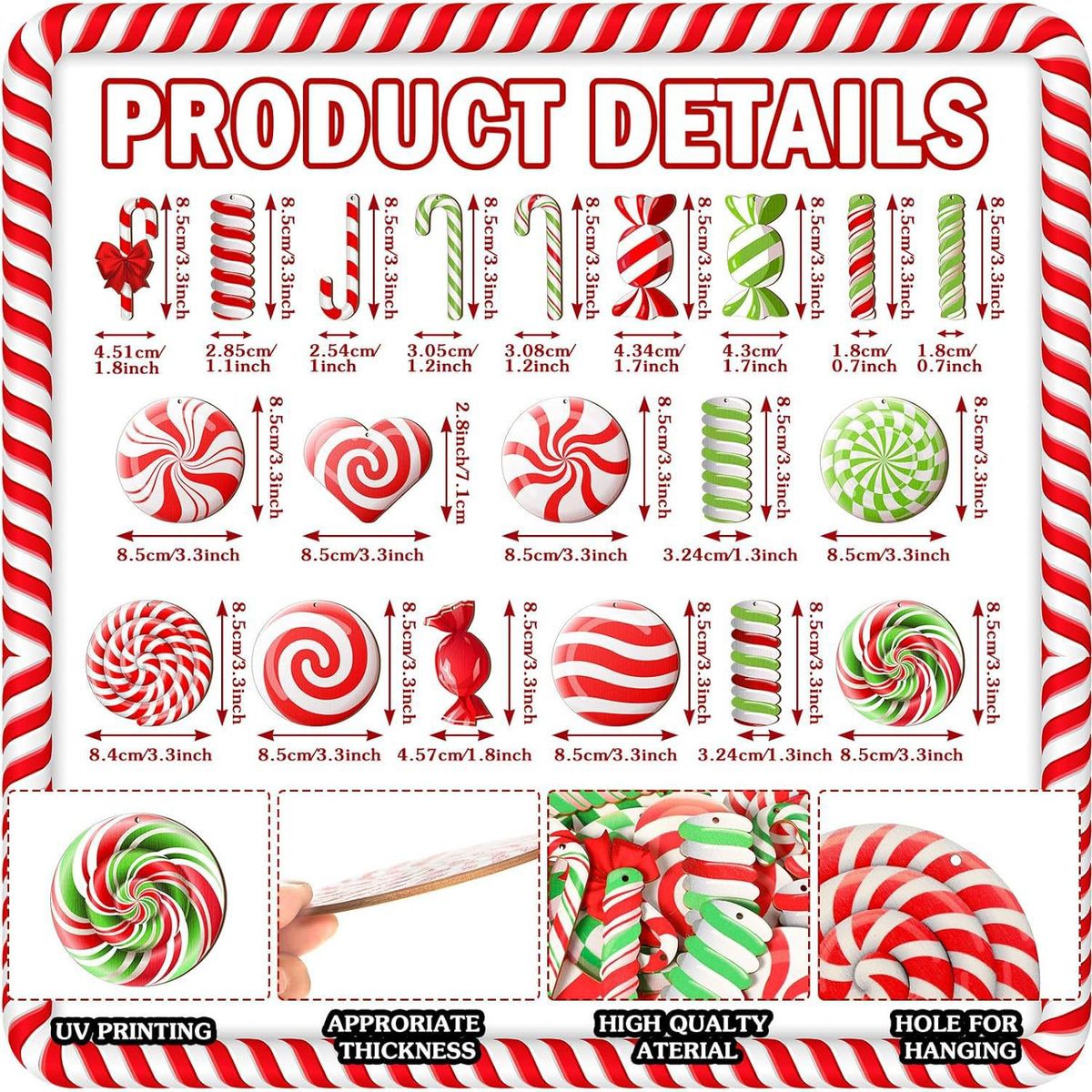 40pcs Juego de adornos de Navidad, marca TIOZONEY - Foto 2