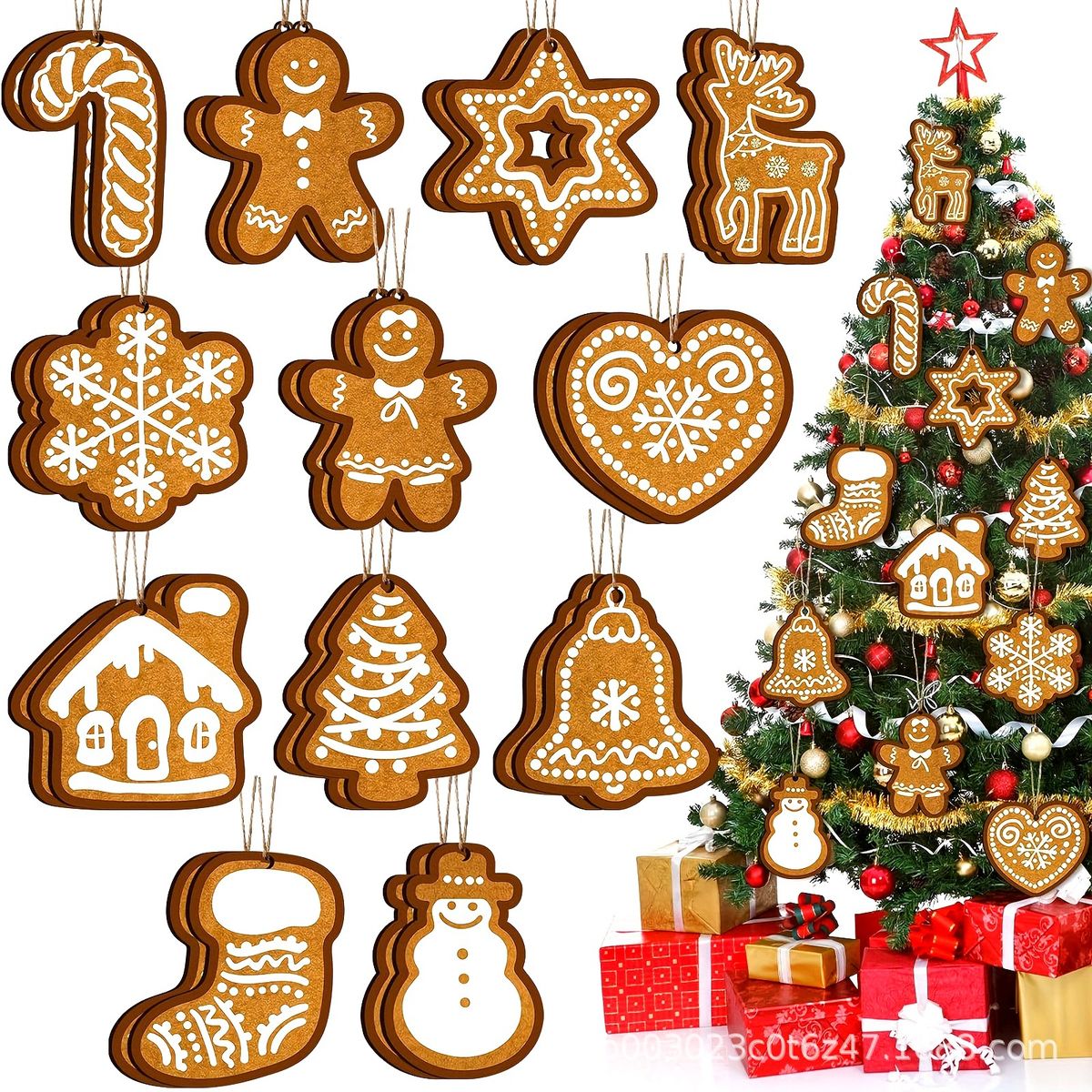 TIOZONEY - 36pcs Juego de adornos de Navidad