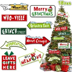 TIOZONEY - 18pcs Juego de adornos de Navidad