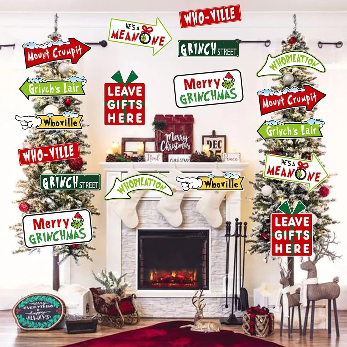 TIOZONEY - 18pcs Juego de adornos de Navidad