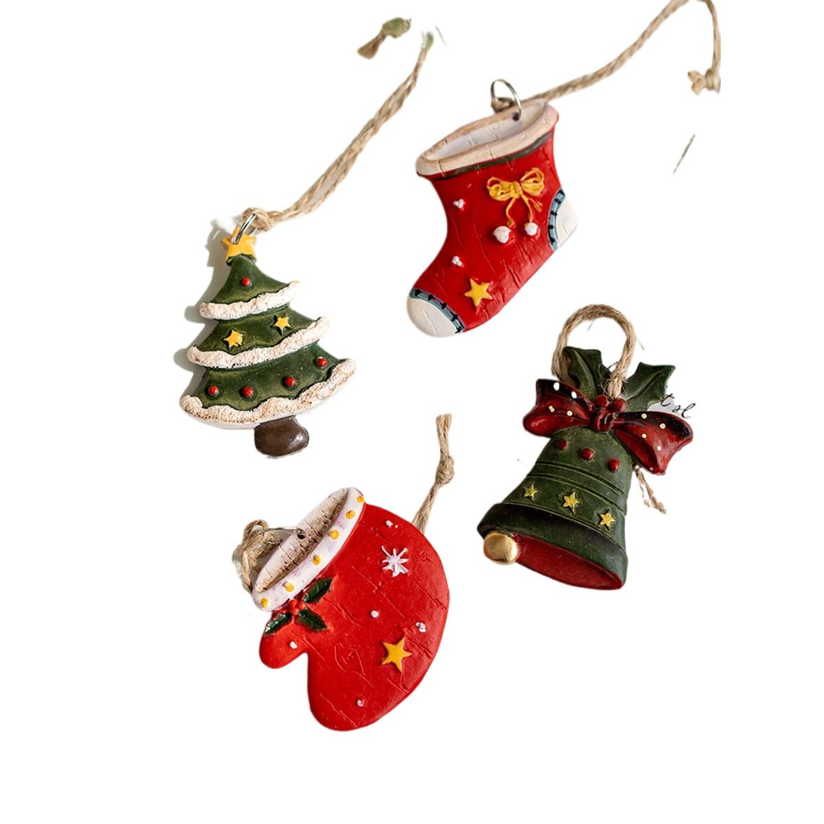 TIOZONEY - 4pcs Juego de adornos de Navidad