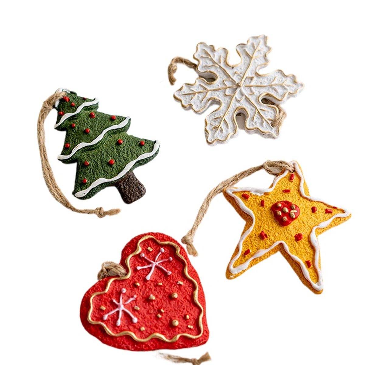 TIOZONEY - 4pcs Juego de adornos de Navidad