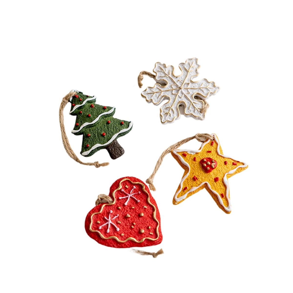 TIOZONEY - 4pcs Juego de adornos de Navidad