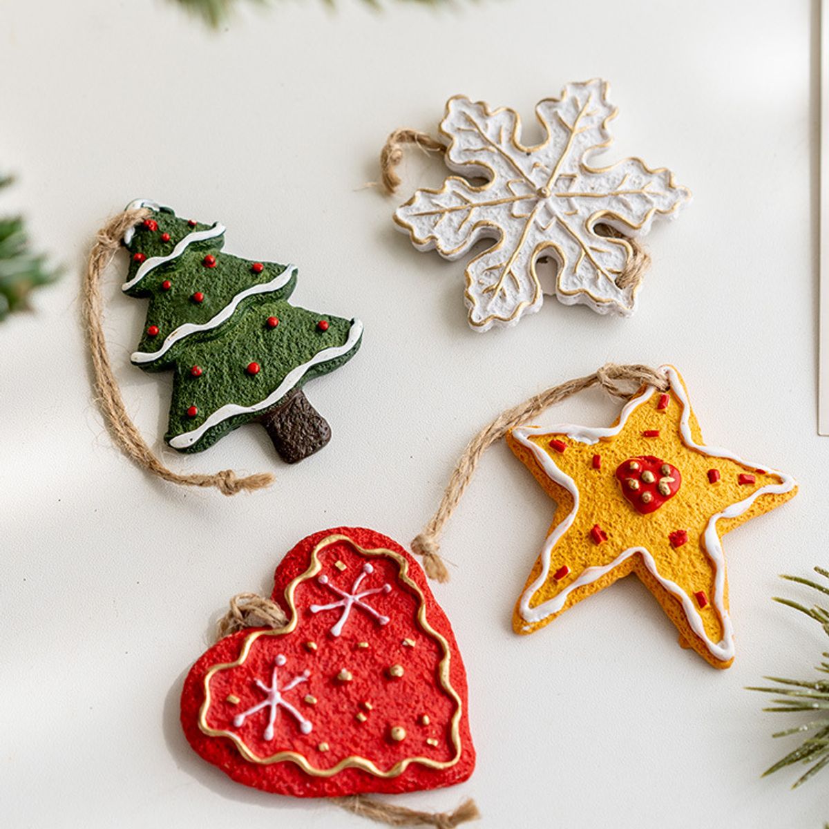 TIOZONEY - 4pcs Juego de adornos de Navidad