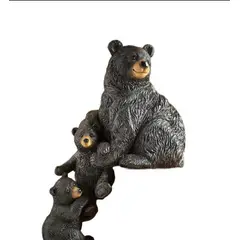 TIOZONEY - Escultura decorativa navideña - oso negro